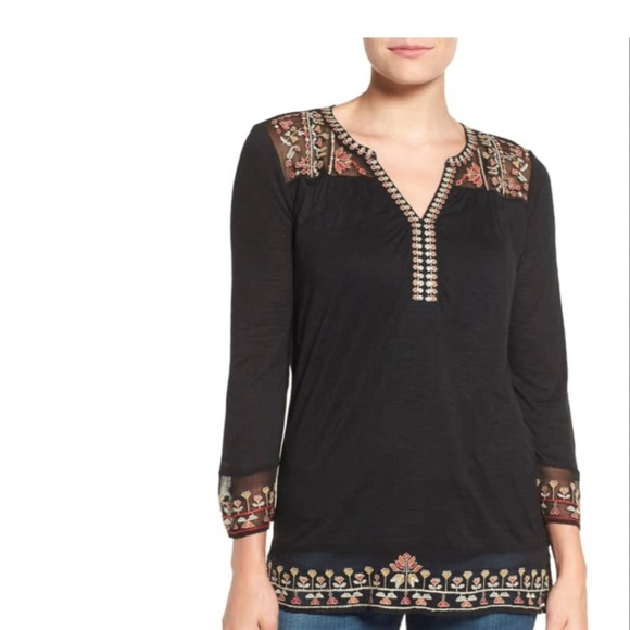 Lucky Brand Tops - Lucky Brand embroidered top, NWT